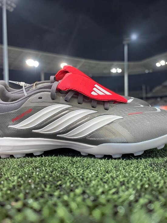 adidas Predator Pro FoldOver Tongue Turf Soccer Cleats Mens Grey, Red Size 9 main image 6